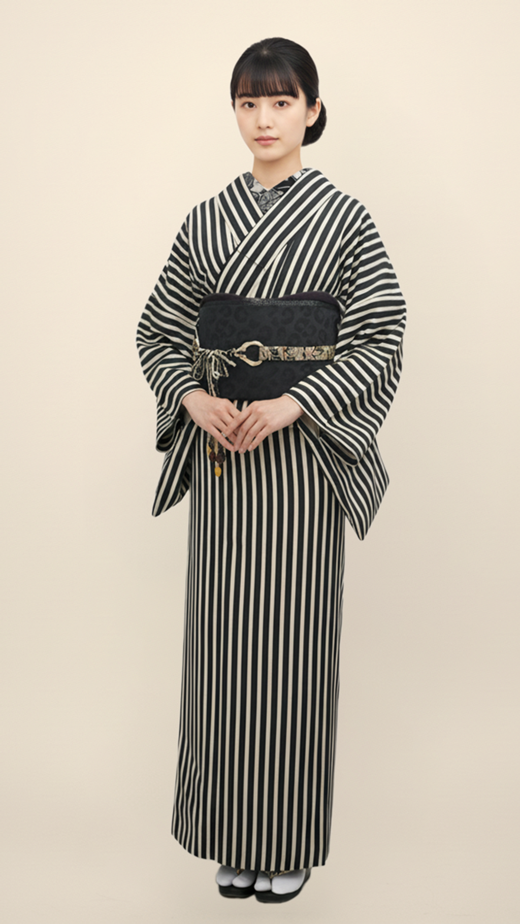 半幅帯 【サヴァンナ・ナイト】 半幅兵児帯 大人の半幅へこ帯 リバーシブル 黒 ラメ グリッター きらきら