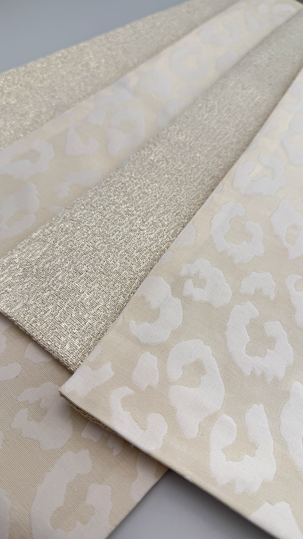 Half-width Obi 【Savanna Moon】 Half-width Hecko Obi for Adults, Reversible, White, Lame