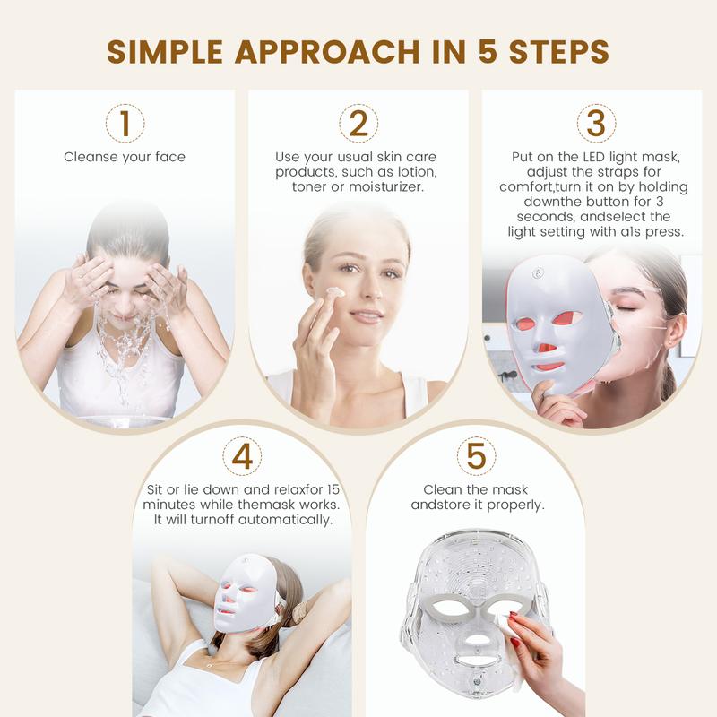 LED Red Light Nano Face Mask 2.0 | Light Therapy Facial Beauty Device | Home Use