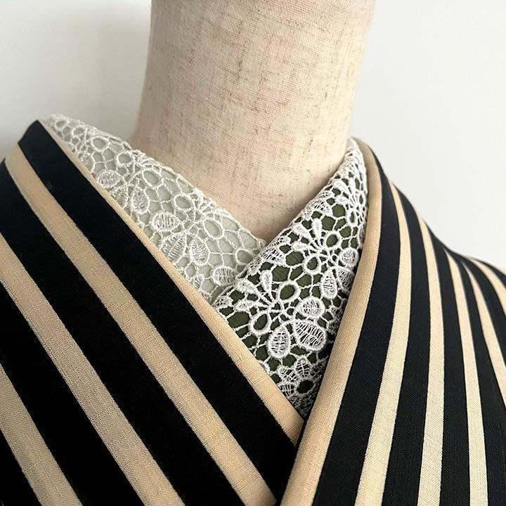 Ribbon Lace Han-eri, Handmade Han-eri, Obi Ornament, Kake-eri, Date-eri [2]