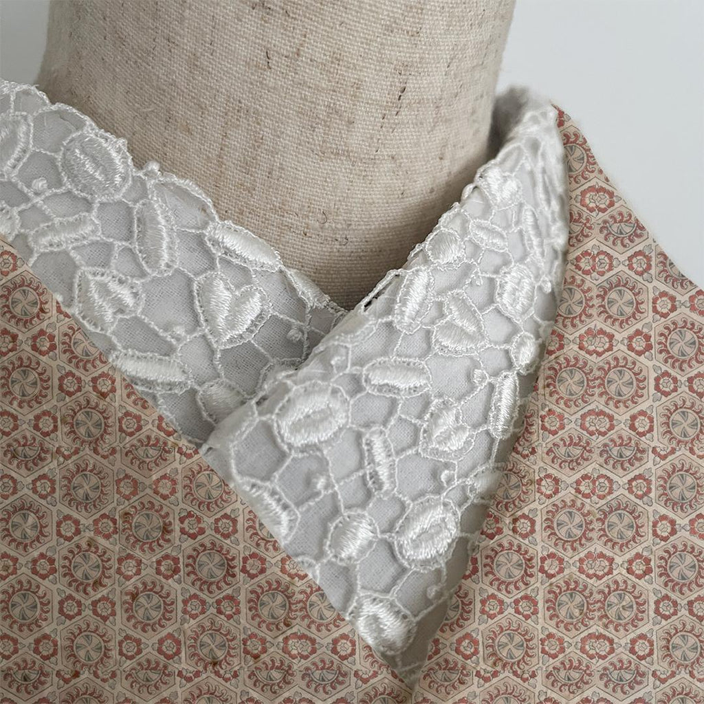 Half-Eri (Collar) with Heart Bean Lace in Off-White - Retro, Coming-of-Age Ceremony, Pre-Wedding Photos, Cute