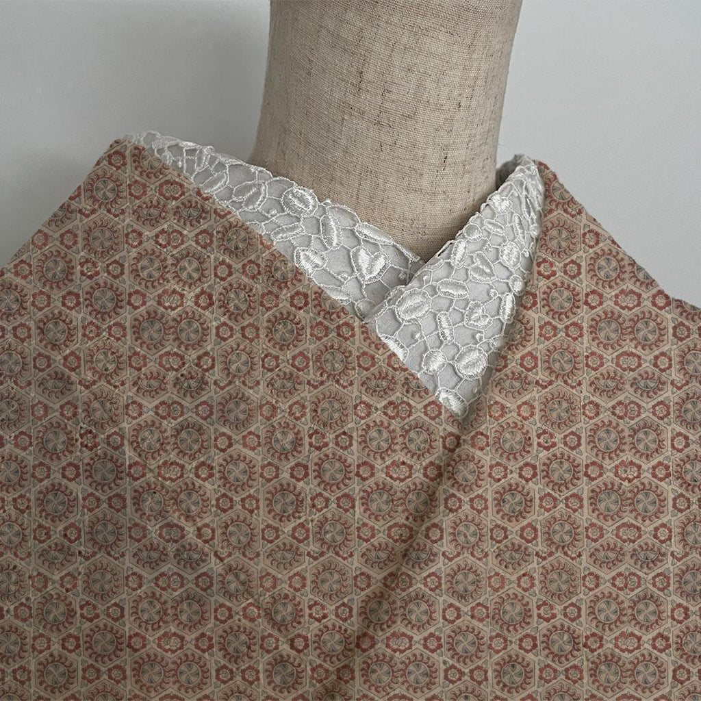 Half-Eri (Collar) with Heart Bean Lace in Off-White - Retro, Coming-of-Age Ceremony, Pre-Wedding Photos, Cute