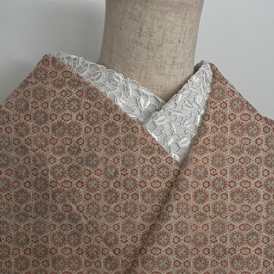 Half-Eri (Collar) with Heart Bean Lace in Off-White - Retro, Coming-of-Age Ceremony, Pre-Wedding Photos, Cute