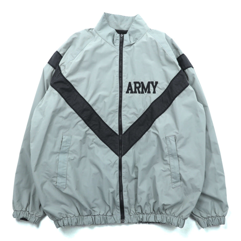 Vintage US ARMY IPFU Jacket 2000s US Military Training Jacket Track Jacket L Gray Nylon Military