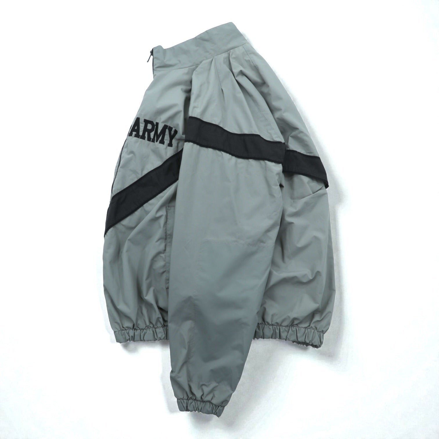 Vintage US ARMY IPFU Jacket 2000s US Military Training Jacket Track Jacket L Gray Nylon Military