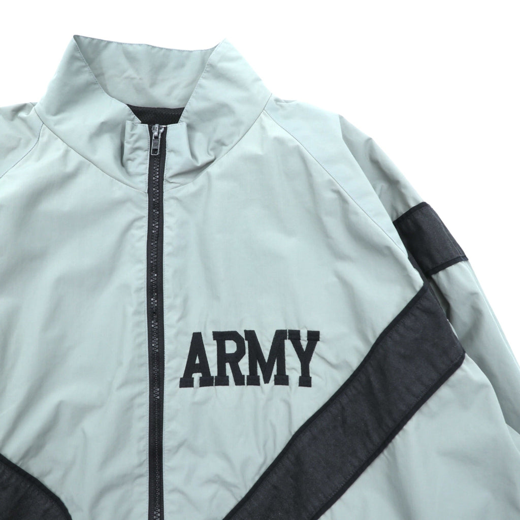 Vintage US ARMY IPFU Jacket 2000s US Military Training Jacket Track Jacket L Gray Nylon Military