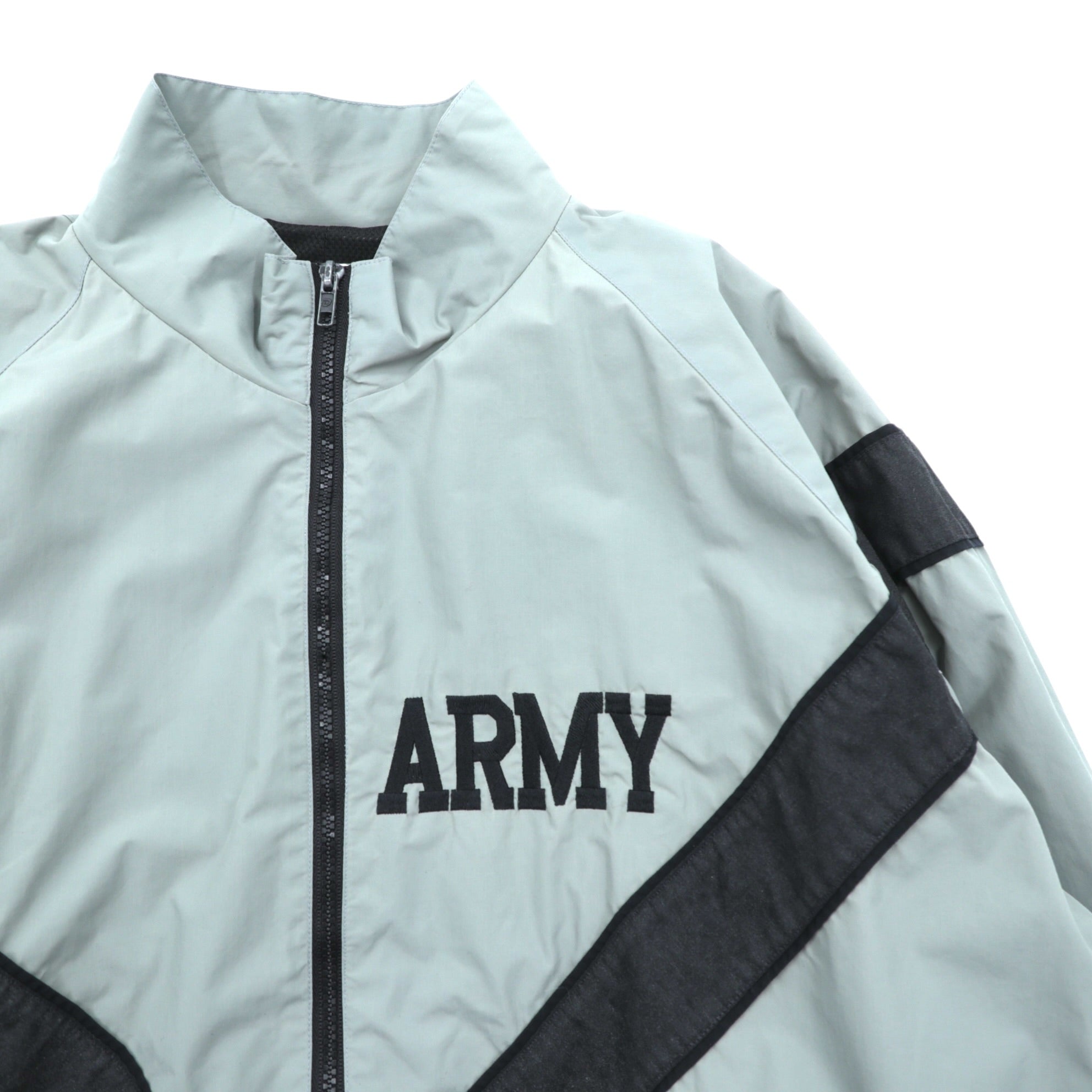 Vintage US ARMY IPFU Jacket 2000s US Military Training Jacket Track Jacket L Gray Nylon Military