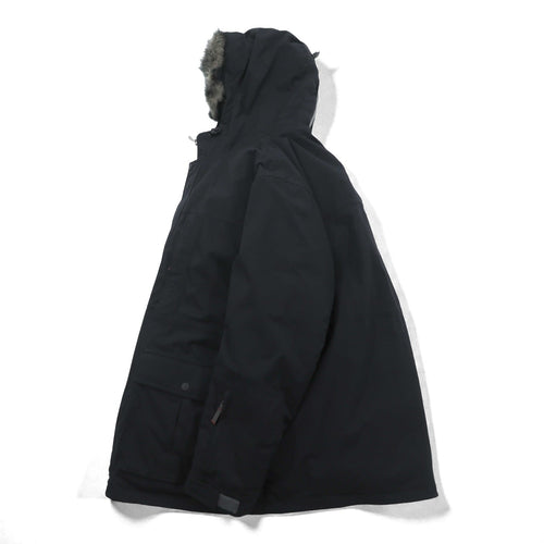 Eddie Bauer プレミアム グース PREMIUM Goose Down ダウンジャケット 2XL ブラック ファー着脱式 ドローコード