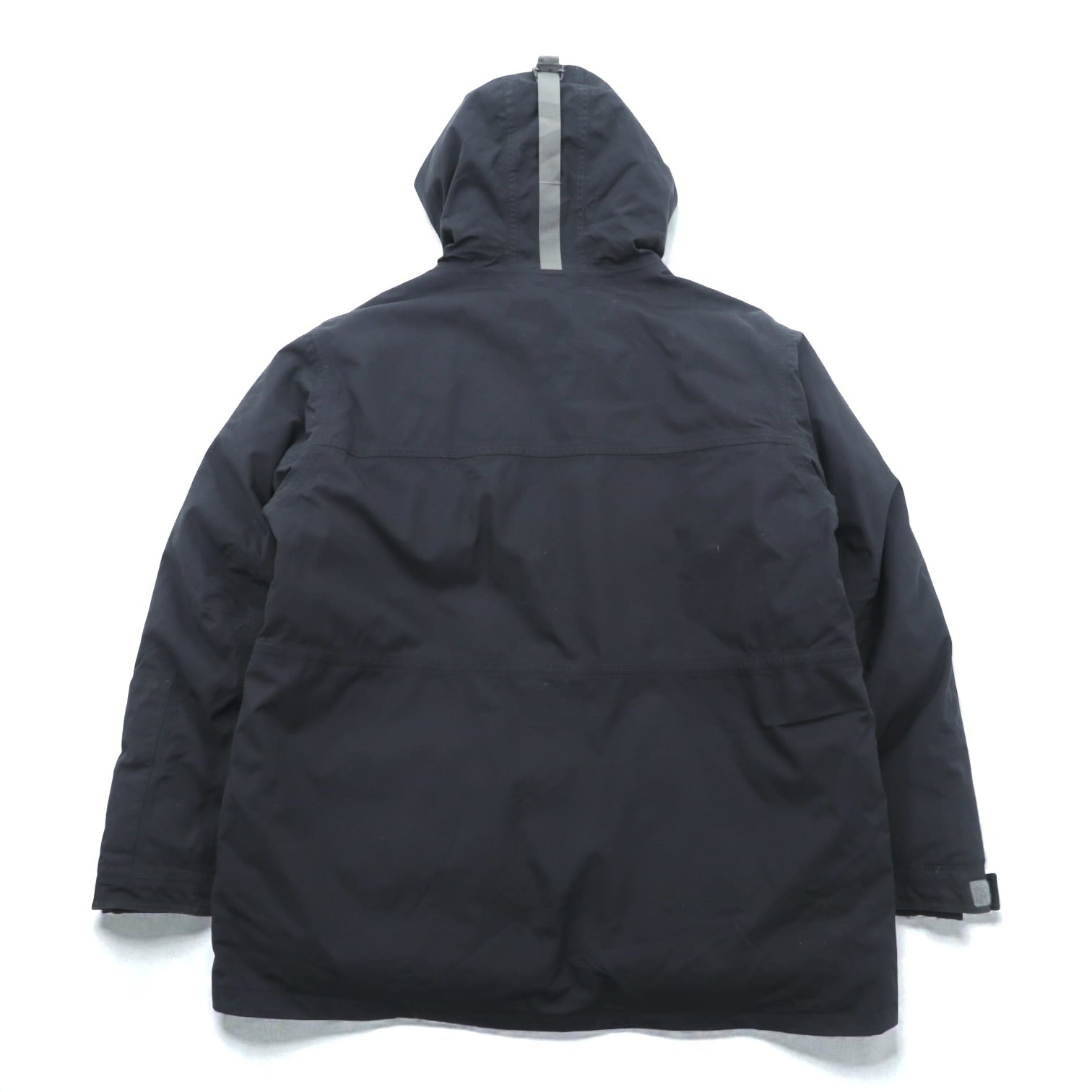 Eddie Bauer PREMIUM Goose Down Jacket 2XL Black Detachable Fur Drawcord
