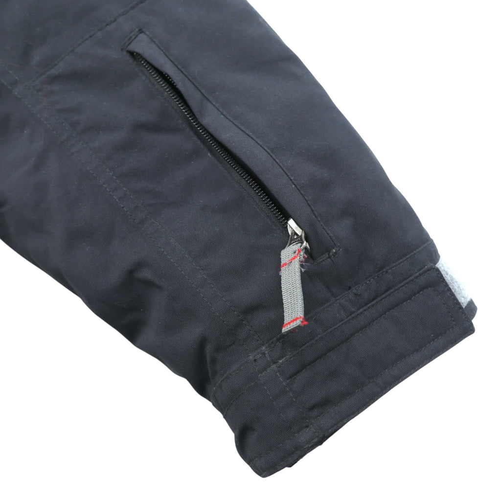 Eddie Bauer PREMIUM Goose Down Jacket 2XL Black Detachable Fur Drawcord