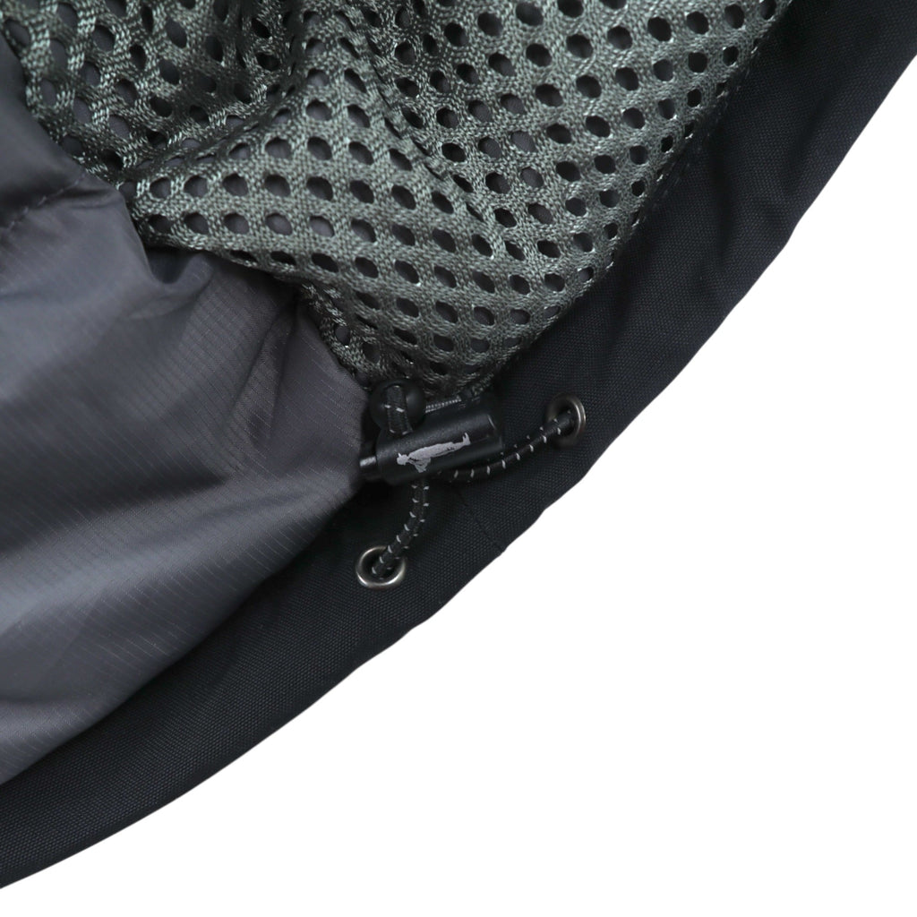 Eddie Bauer PREMIUM Goose Down Jacket 2XL Black Detachable Fur Drawcord