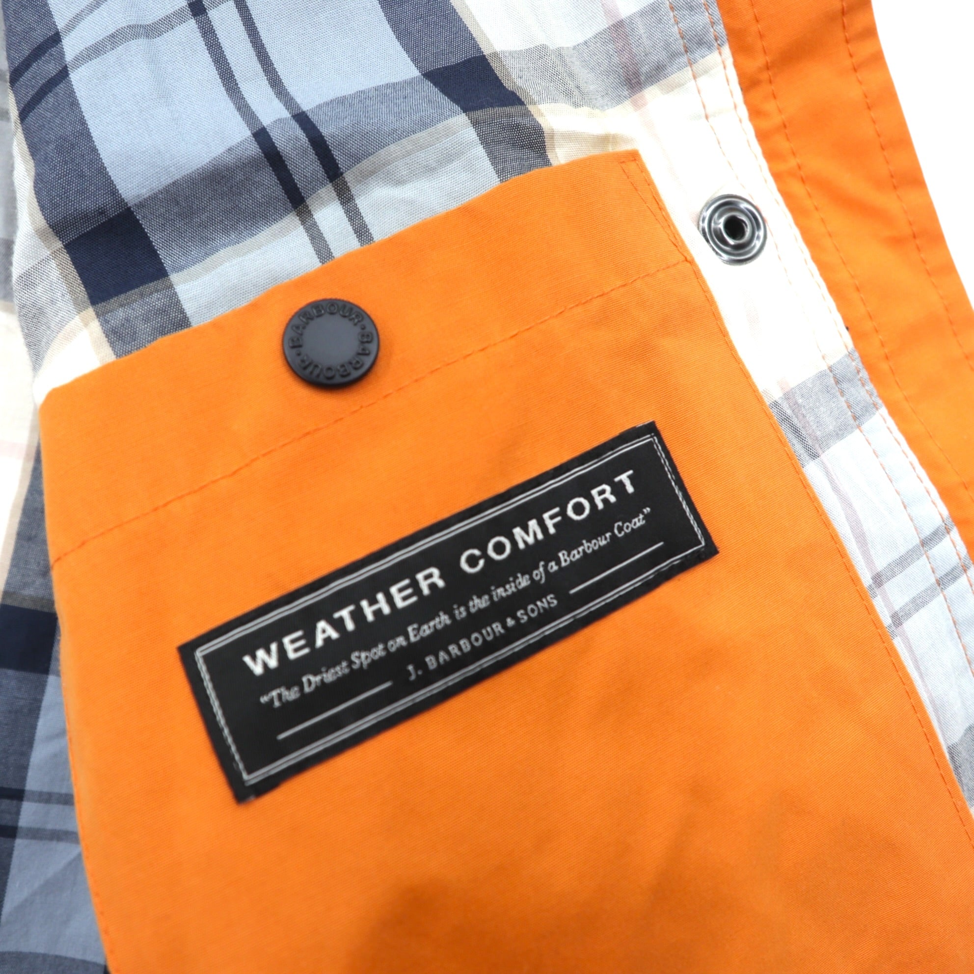 Barbour Detachable Hood Nylon Jacket Mountain Parka M Orange Waterproof TRAMONTANE JACKET WEATHER COMFORT LWB0529OR53