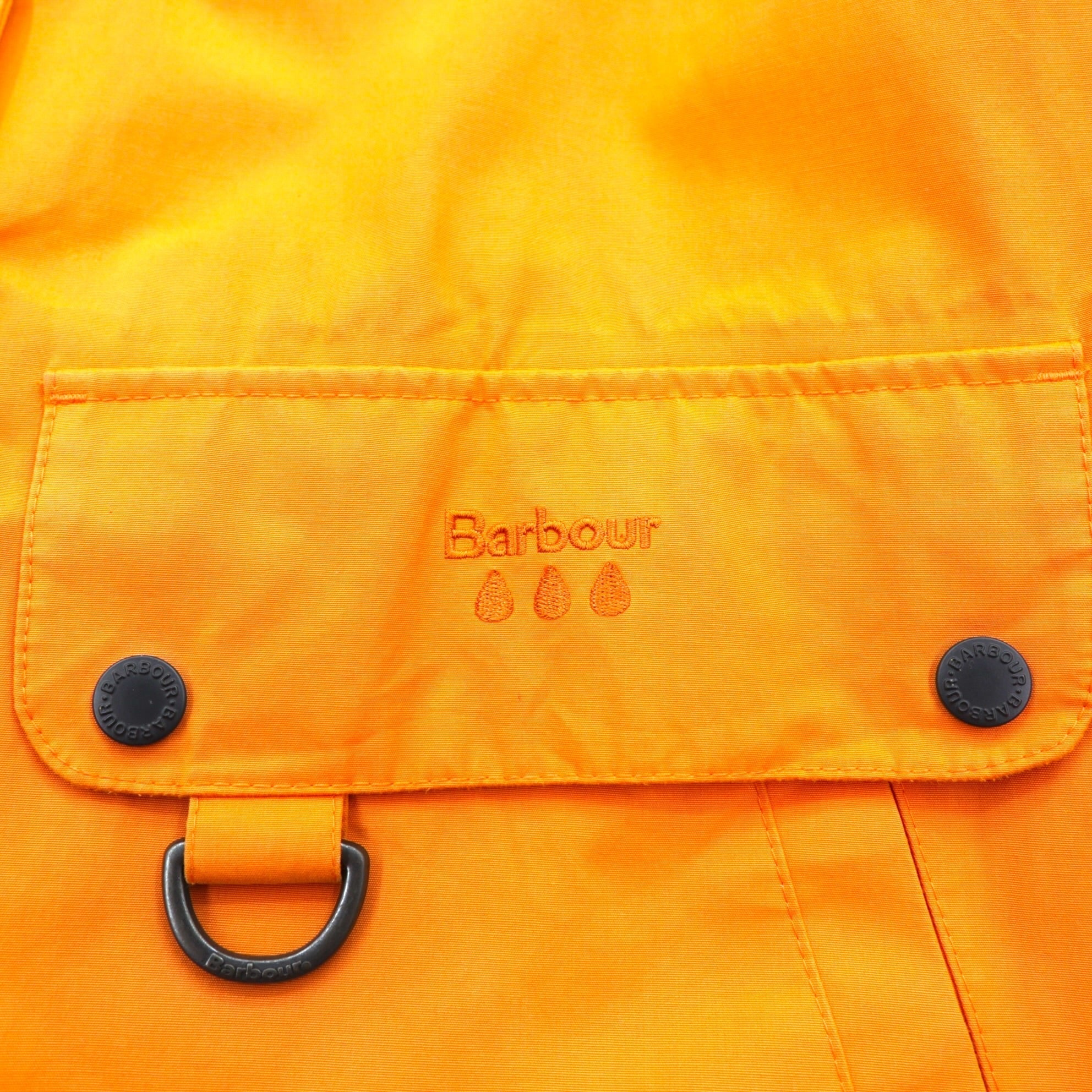 Barbour Detachable Hood Nylon Jacket Mountain Parka M Orange Waterproof TRAMONTANE JACKET WEATHER COMFORT LWB0529OR53