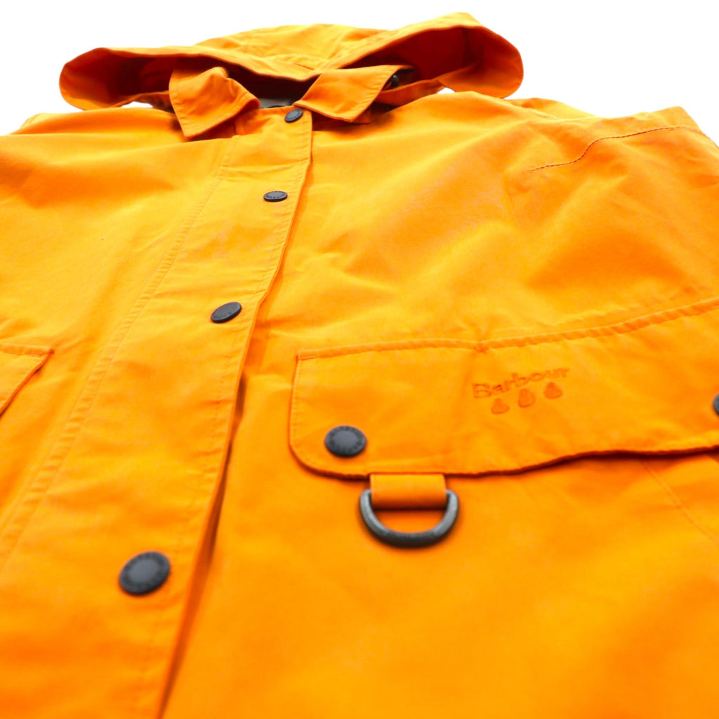 Barbour Detachable Hood Nylon Jacket Mountain Parka M Orange Waterproof TRAMONTANE JACKET WEATHER COMFORT LWB0529OR53