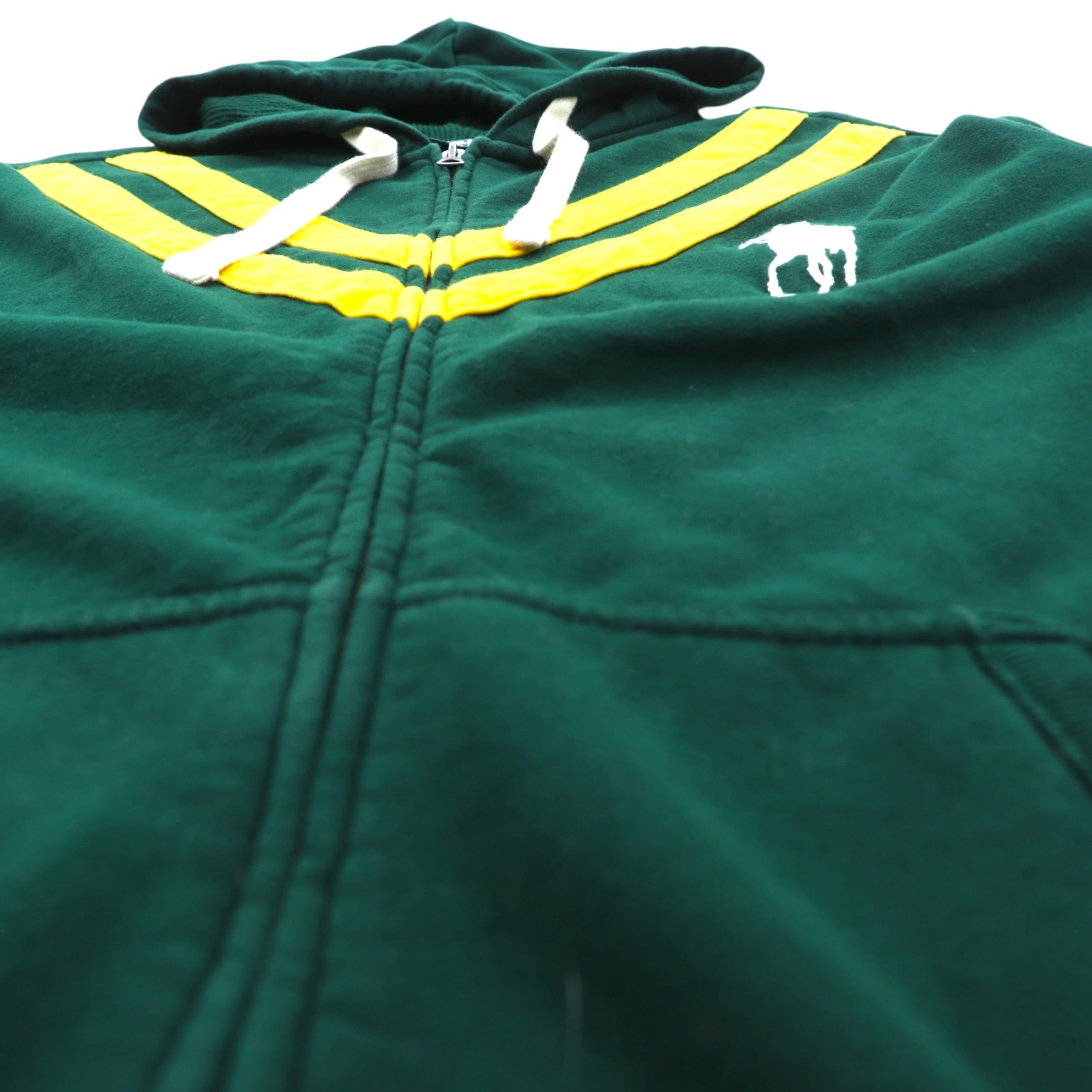 Polo Ralph Lauren 90s Big Pony Embroidered Zip Hoodie 2XL Green CONMAR Zipper