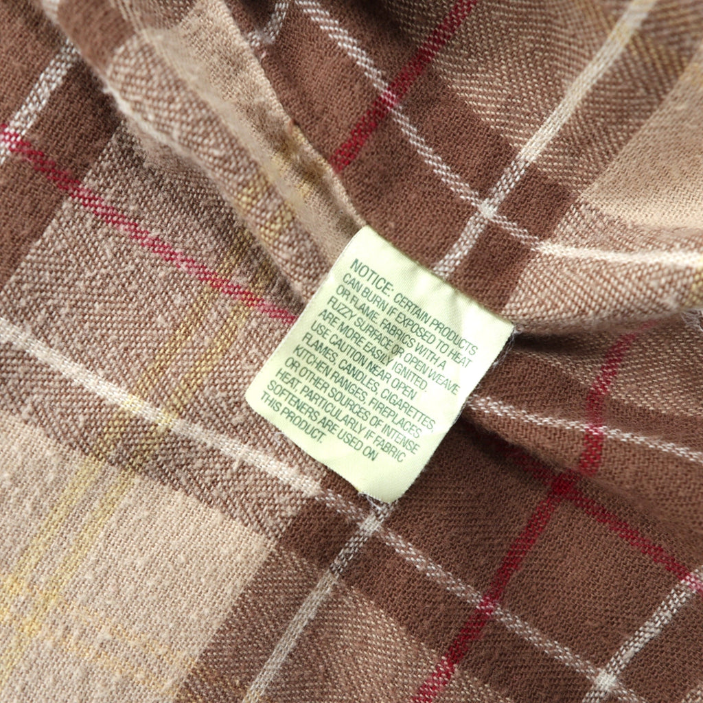 L.L.Bean Duck Chore Coat Coverall M Beige Corduroy Collar Check Lining 267093