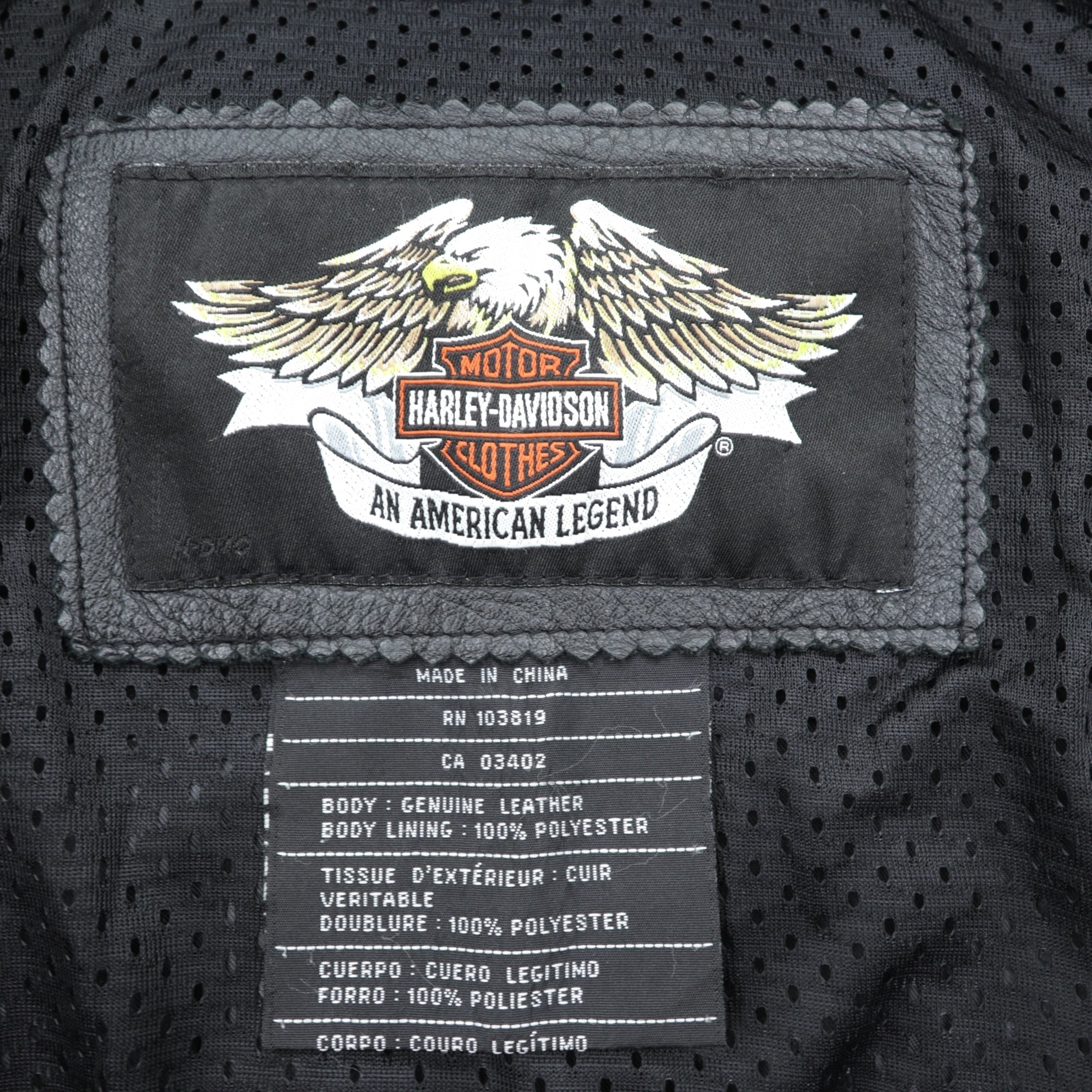 HARLEY DAVIDSON シングル ライダースジャケット L ブラック ダブルジップ レザー 本革 バック エンボスロゴ
