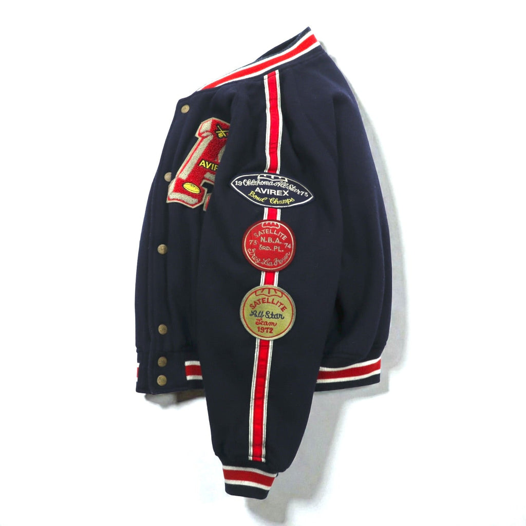 AVIREX 90s Vintage COLLEGIATE WEAR CHAMPS 1951-53 Stadium Jumper L Wool Lettered Patch