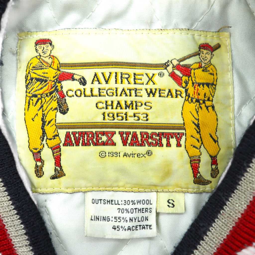AVIREX 90s Vintage COLLEGIATE WEAR CHAMPS 1951-53 Stadium Jumper L Wool Lettered Patch