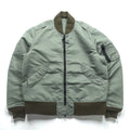 A BATHING APE L-2B Flight Jacket M Khaki Double Zip Nylon Epaulets Utility Pocket