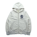 BUZZ RICKSON'S Distressed Print U.S. AIR FORCE Zip Hoodie M Gray LANGLEY A.F.BASE VIRGINIA