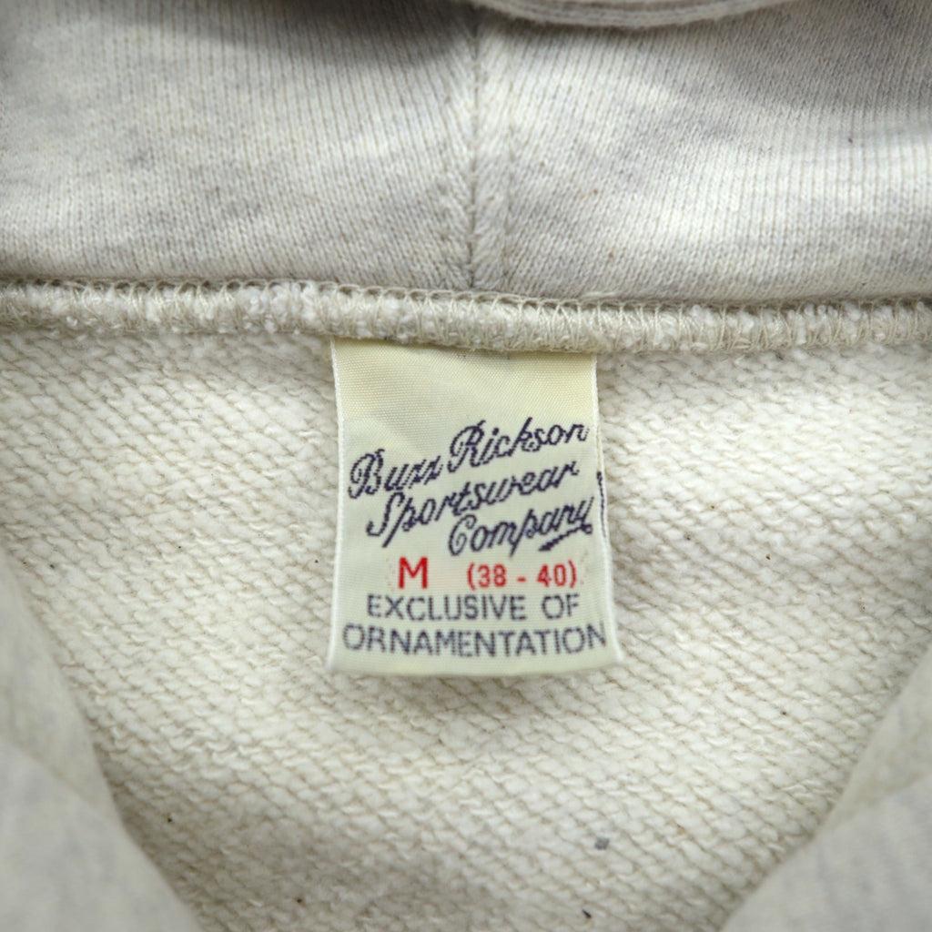 BUZZ RICKSON'S Distressed Print U.S. AIR FORCE Zip Hoodie M Gray LANGLEY A.F.BASE VIRGINIA