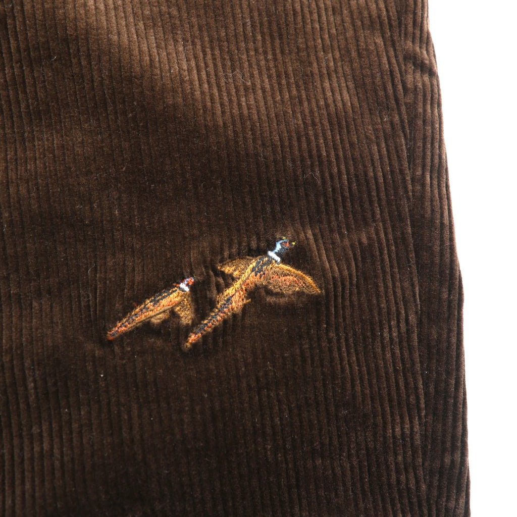 Polo Ralph Lauren Corduroy Chino Pants CLASSIC FIT Slacks L Brown Embroidered Animal All-Over Print Hunting