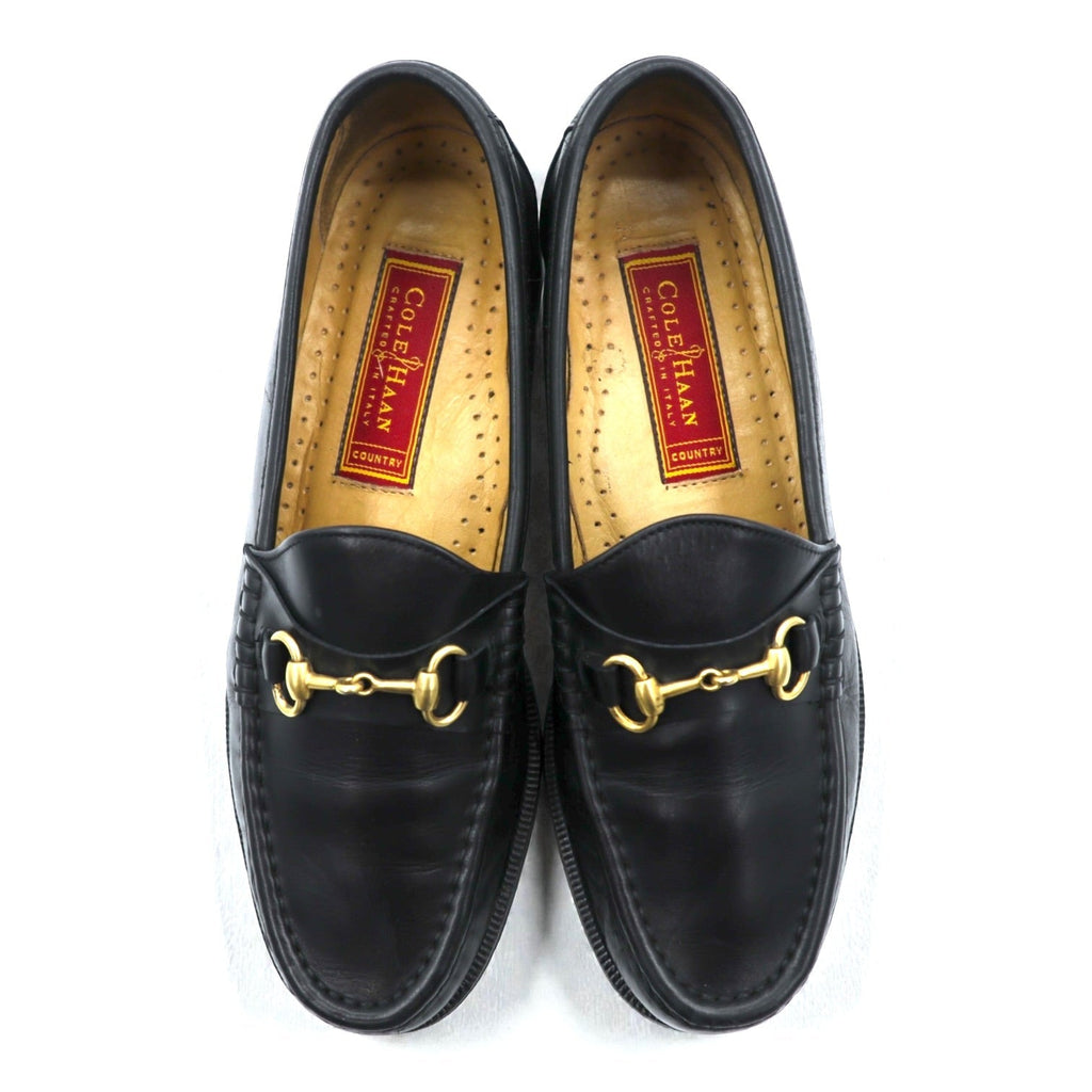 Cole Haan COUNTRY Made in Italy Horsebit Loafers 24cm Black Leather Genuine Leather Lug Sole F8030