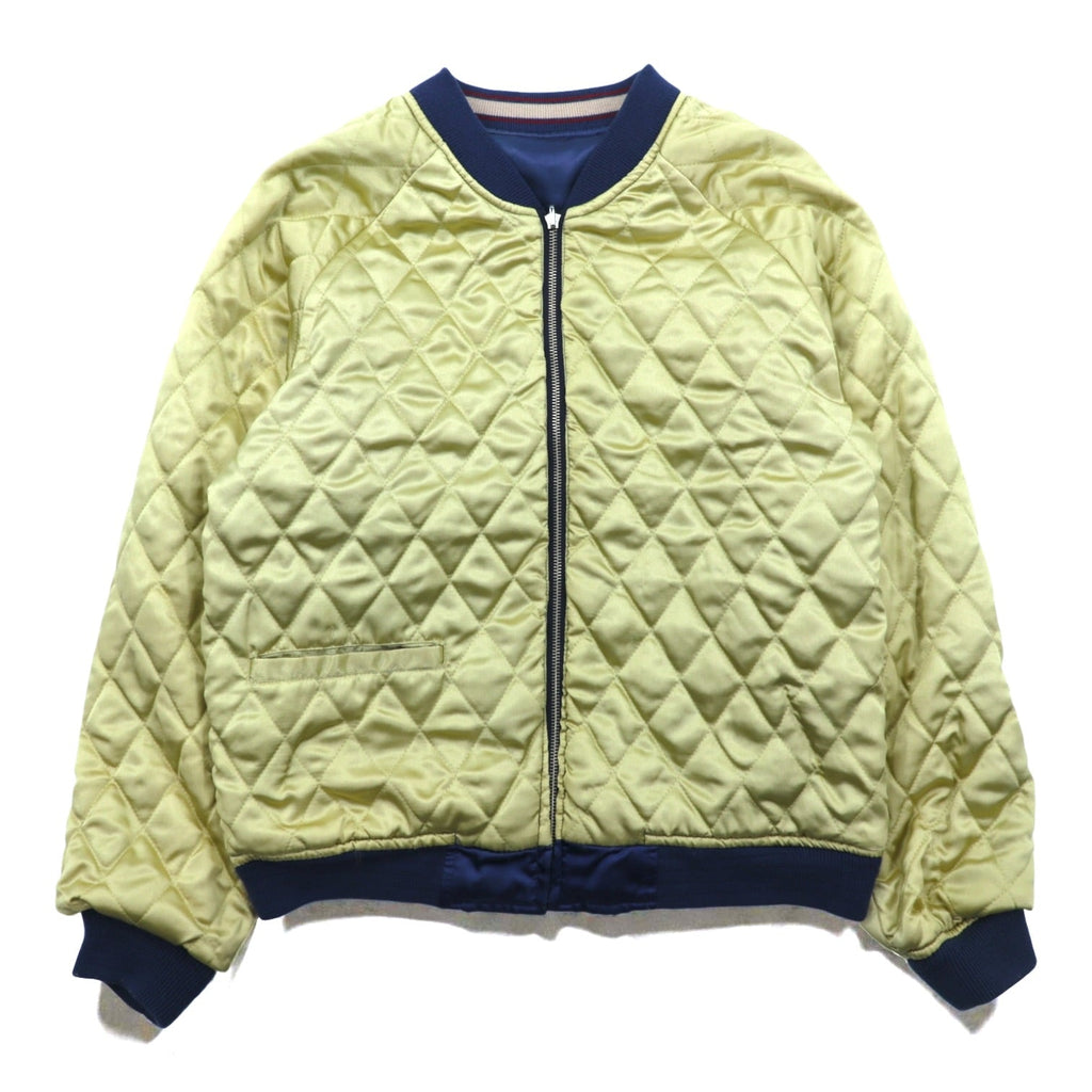 TEDMAN 90年代 TSK-013 第13作目 リバーシブル スカジャン L ブルー ナイロン TED COMPANY 虎 飛行機 US AIRBORNE 刺繍