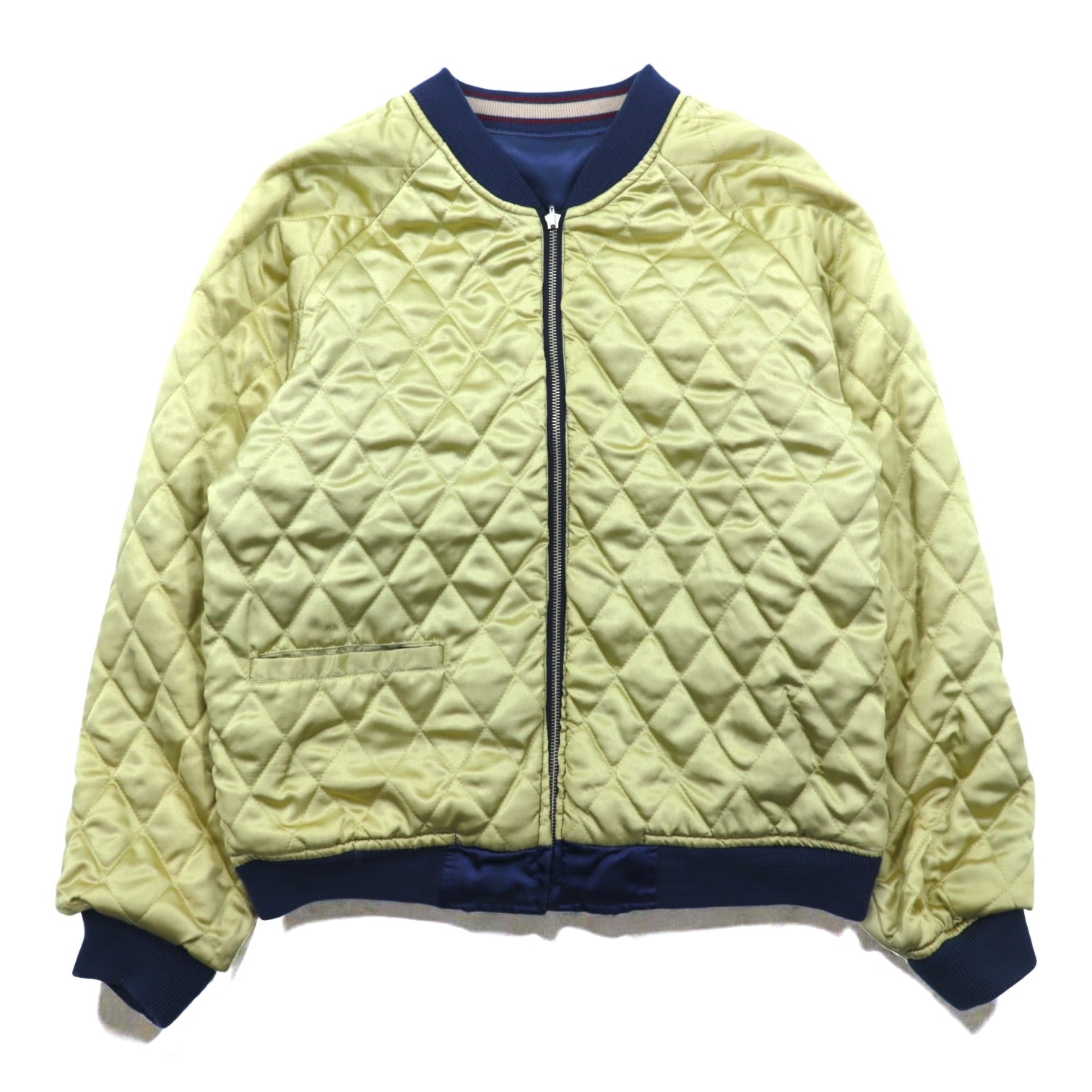 TEDMAN 90年代 TSK-013 第13作目 リバーシブル スカジャン L ブルー ナイロン TED COMPANY 虎 飛行機 US AIRBORNE 刺繍