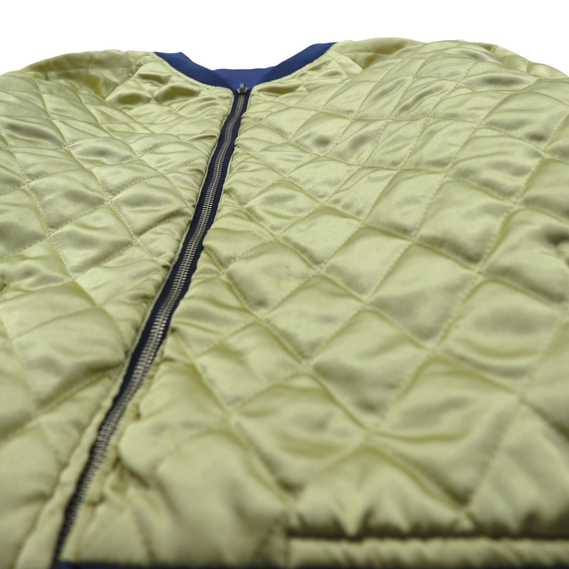 TEDMAN 90年代 TSK-013 第13作目 リバーシブル スカジャン L ブルー ナイロン TED COMPANY 虎 飛行機 US AIRBORNE 刺繍