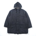 NAUTICA 90s N-3B Thermolite ACTIVE Padded Flight Jacket M Black Nylon Drawstring Rabbit Hood