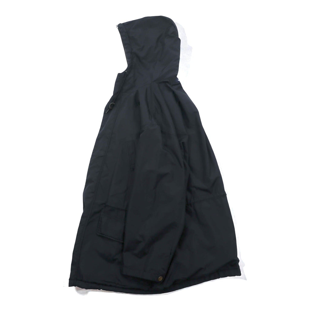 NAUTICA 90s N-3B Thermolite ACTIVE Padded Flight Jacket M Black Nylon Drawstring Rabbit Hood