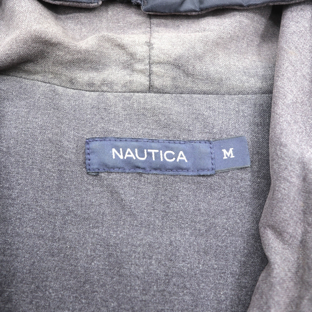 NAUTICA 90s N-3B Thermolite ACTIVE Padded Flight Jacket M Black Nylon Drawstring Rabbit Hood