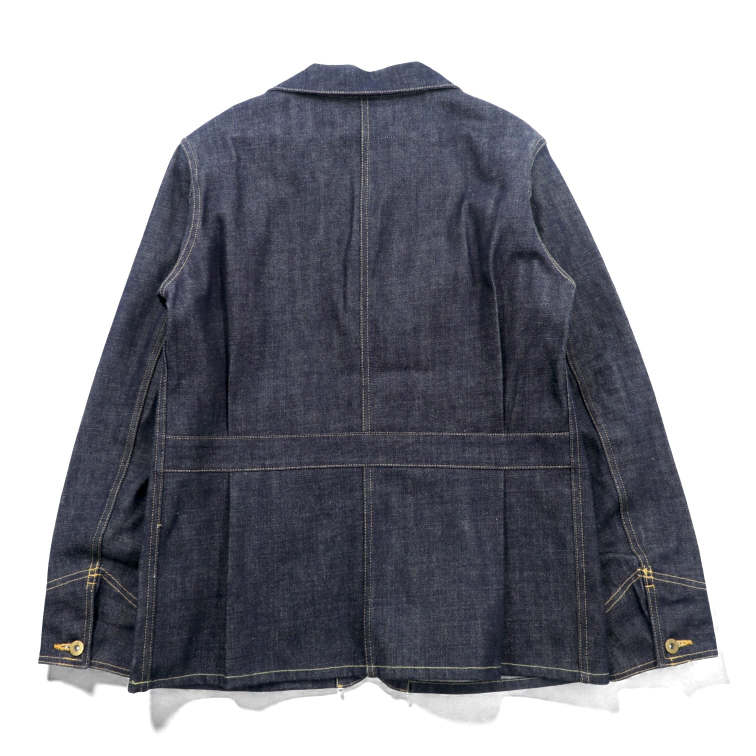 CALEE Made in Japan Rigid Denim Coverall Jacket L Indigo Dark Navy Tailored