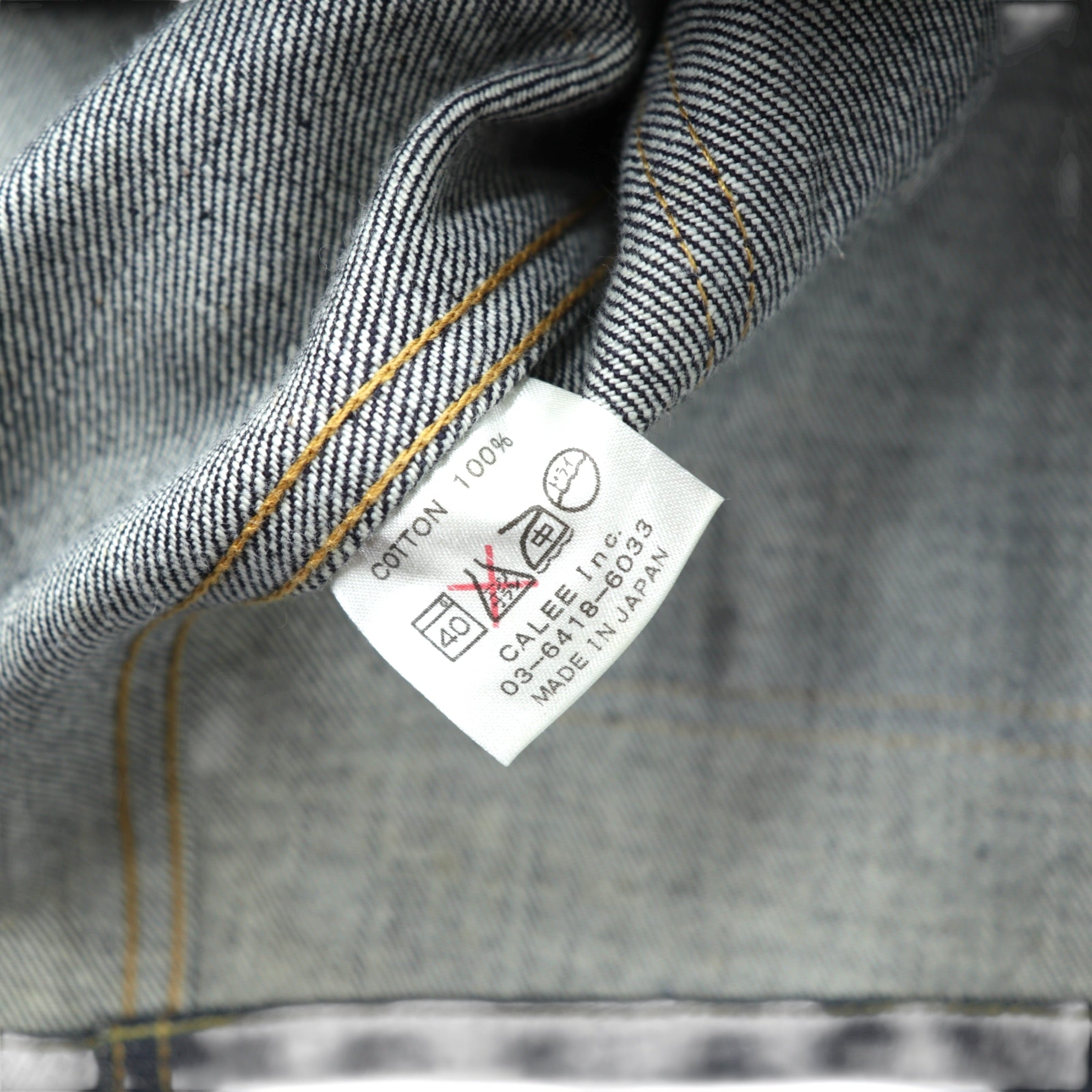 CALEE Made in Japan Rigid Denim Coverall Jacket L Indigo Dark Navy Tailored