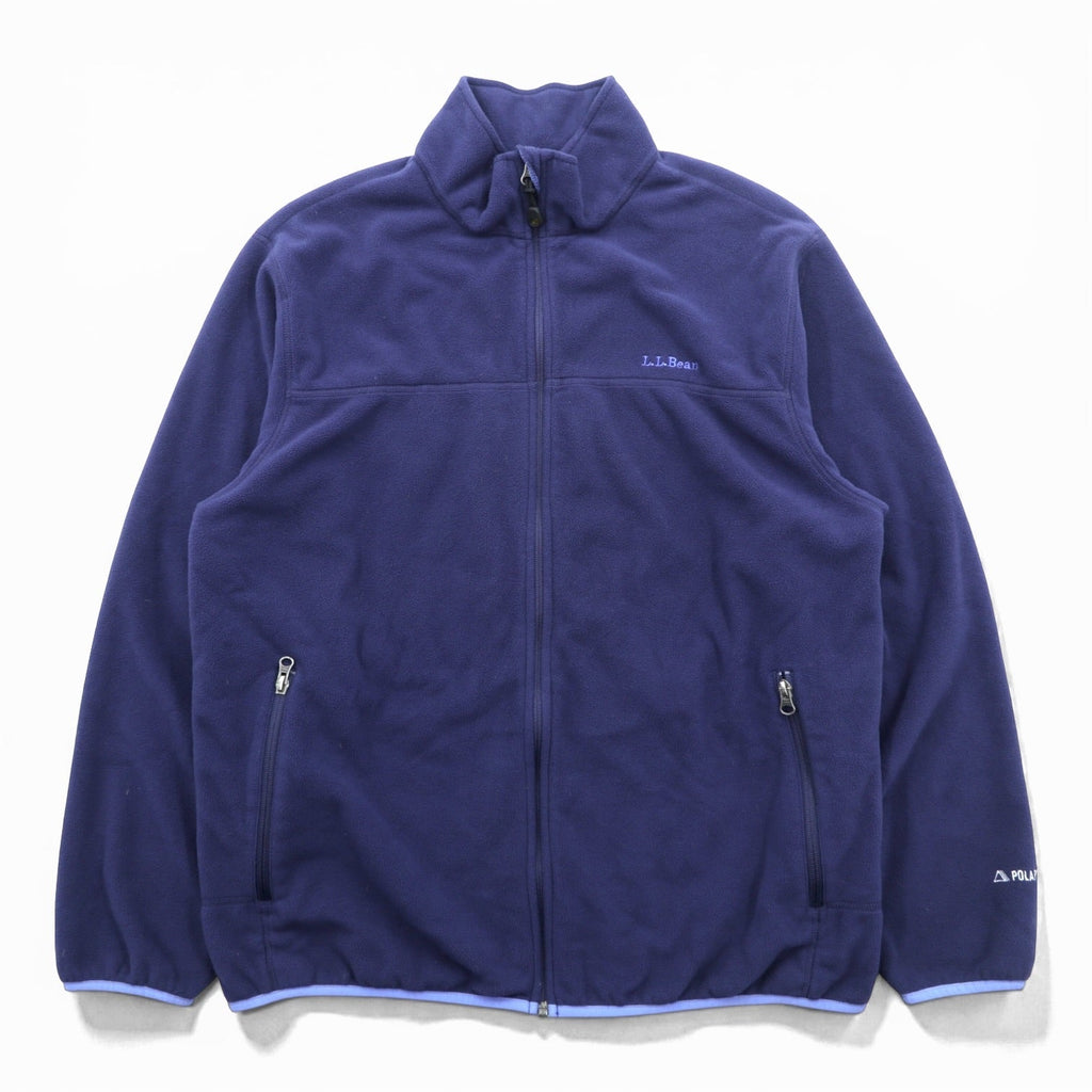 L.L.Bean ポーラテック POLARTEC フルジップ フリースジャケット L ネイビー ポリエステル AFW4