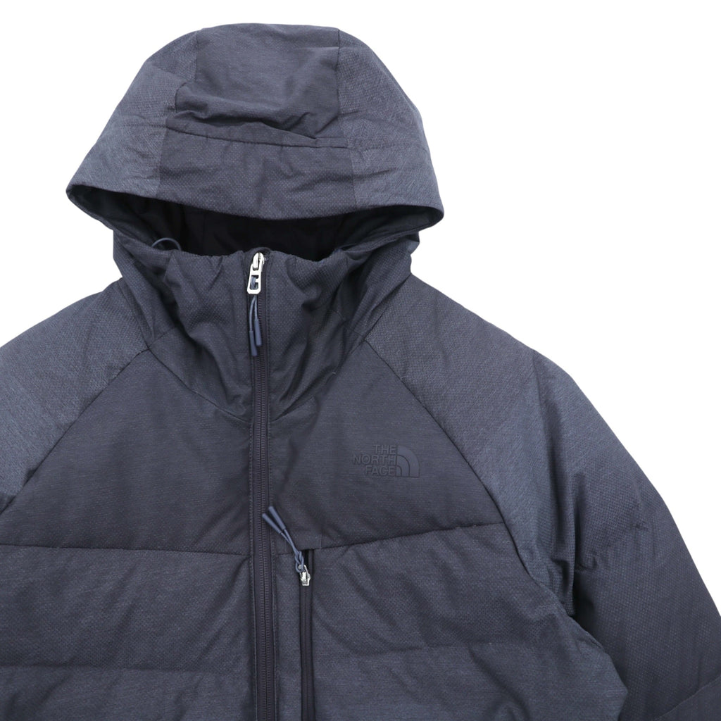 THE NORTH FACE 550 Fill Power Goose Down Jacket L Gray Waterproof DryVent Nylon Drawcord Heavenly Down Jacket NF0A3KQZ