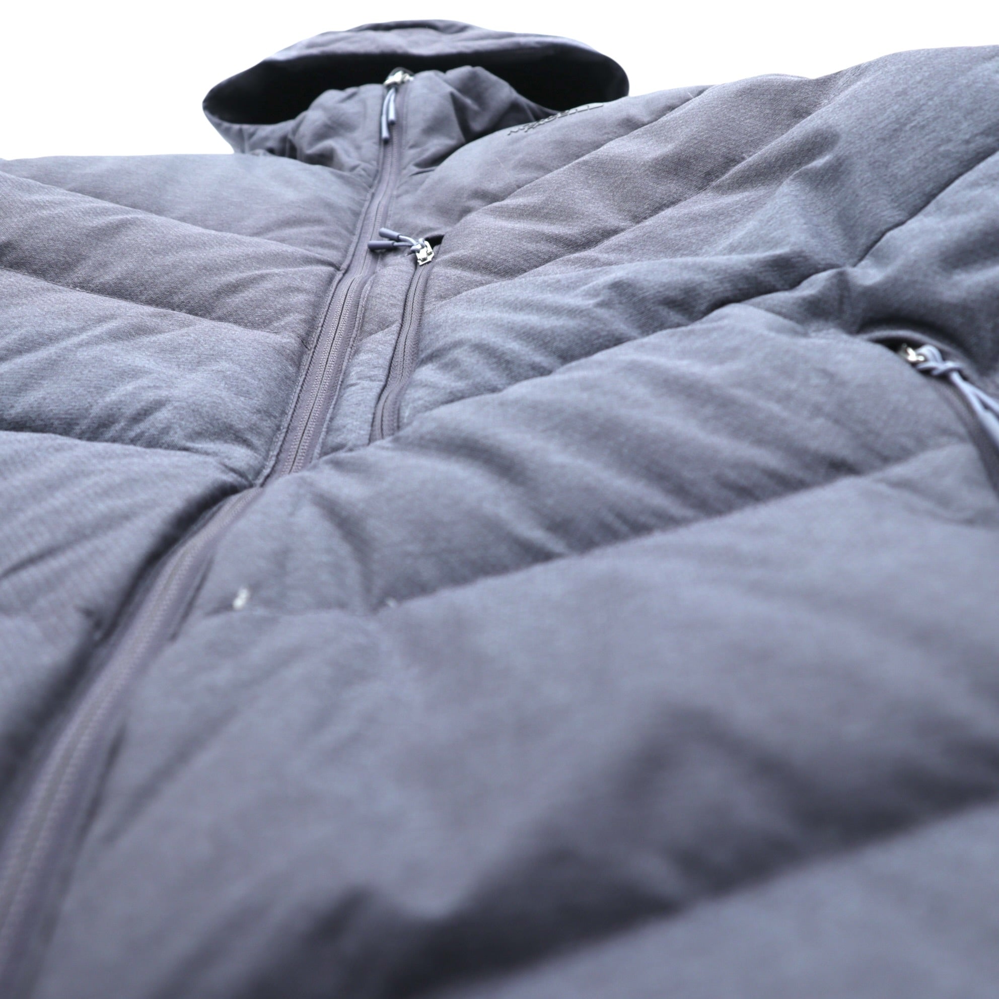 THE NORTH FACE 550 Fill Power Goose Down Jacket L Gray Waterproof DryVent Nylon Drawcord Heavenly Down Jacket NF0A3KQZ