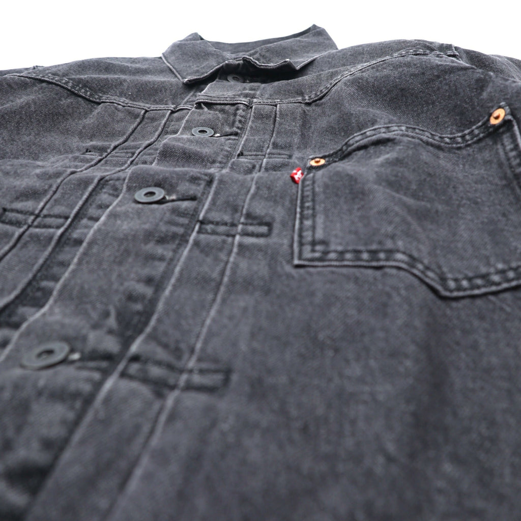 Levi's Big E WWII Model 1st Type Denim Trucker Jacket Gジャン S Black TYPE 1 Short Length Big Size Cinch Back Double Pleated PREMIUM A3174-0000