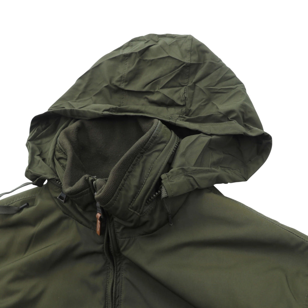 Polo Ralph Lauren 90s Stowaway Hood Harrington Jacket M Khaki Drawstring Padded Fleece Lined Small Pony Embroidery