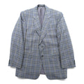 DAKS 80年代 英国製 グレンチェック 2B ブレザー テーラードジャケット L グレー ウール PURE NEW WOOL イギリス製
