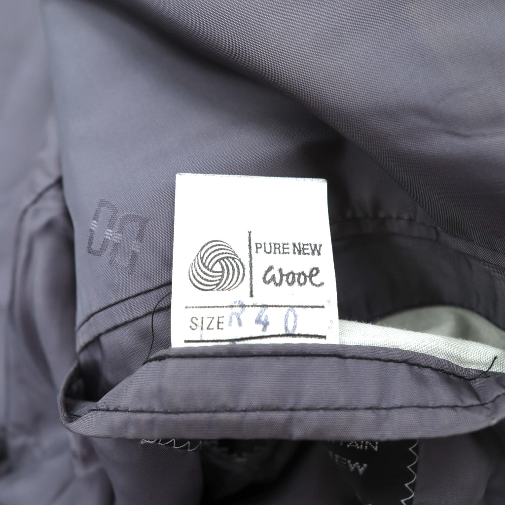DAKS 80年代 英国製 グレンチェック 2B ブレザー テーラードジャケット L グレー ウール PURE NEW WOOL イギリス製