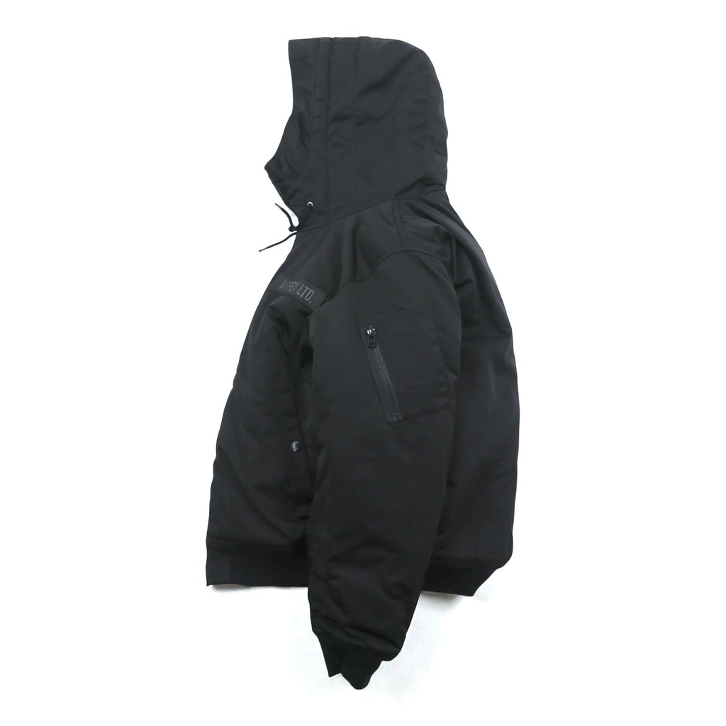 AVIREX Flight Jacket Padded Hooded Jacket L Black Hooded 783-4252050 Unused