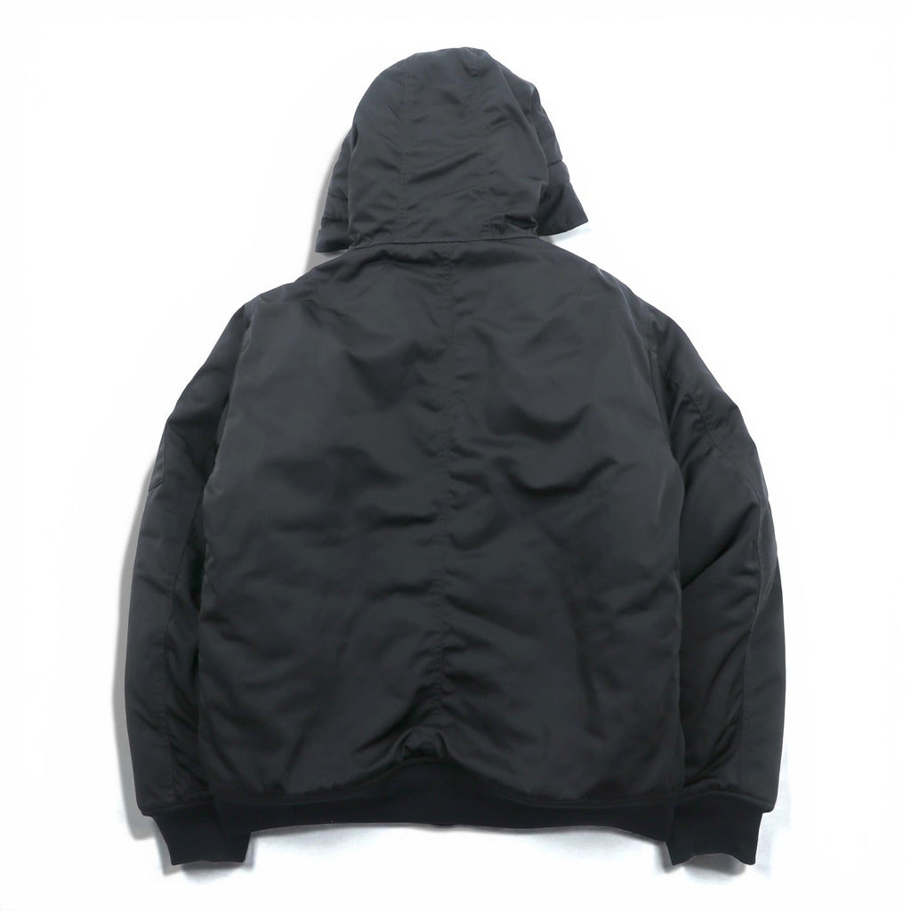 AVIREX Flight Jacket Padded Hooded Jacket L Black Hooded 783-4252050 Unused