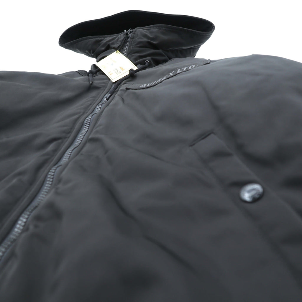 AVIREX Flight Jacket Padded Hooded Jacket L Black Hooded 783-4252050 Unused