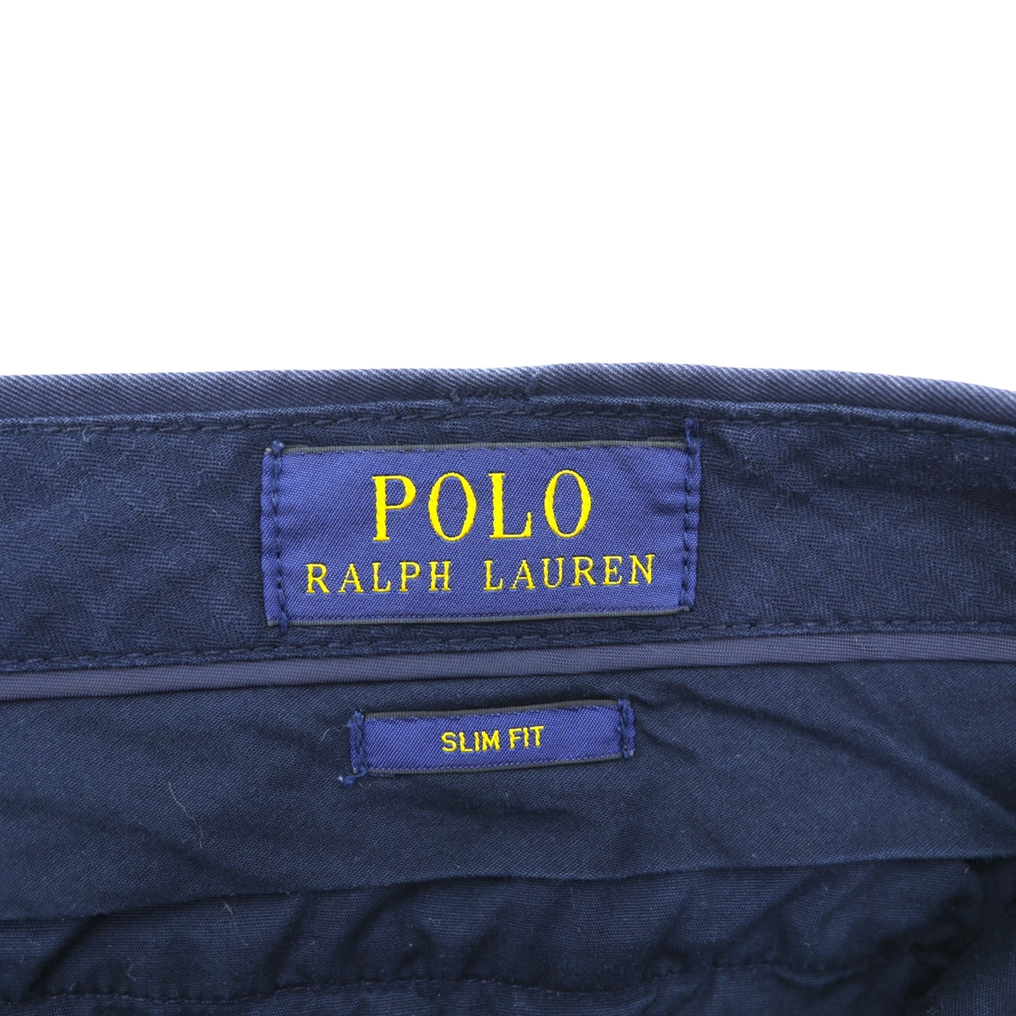 Polo Ralph Lauren Chino Work Pants L Navy All-over Pattern Flag Embroidery SLIM FIT
