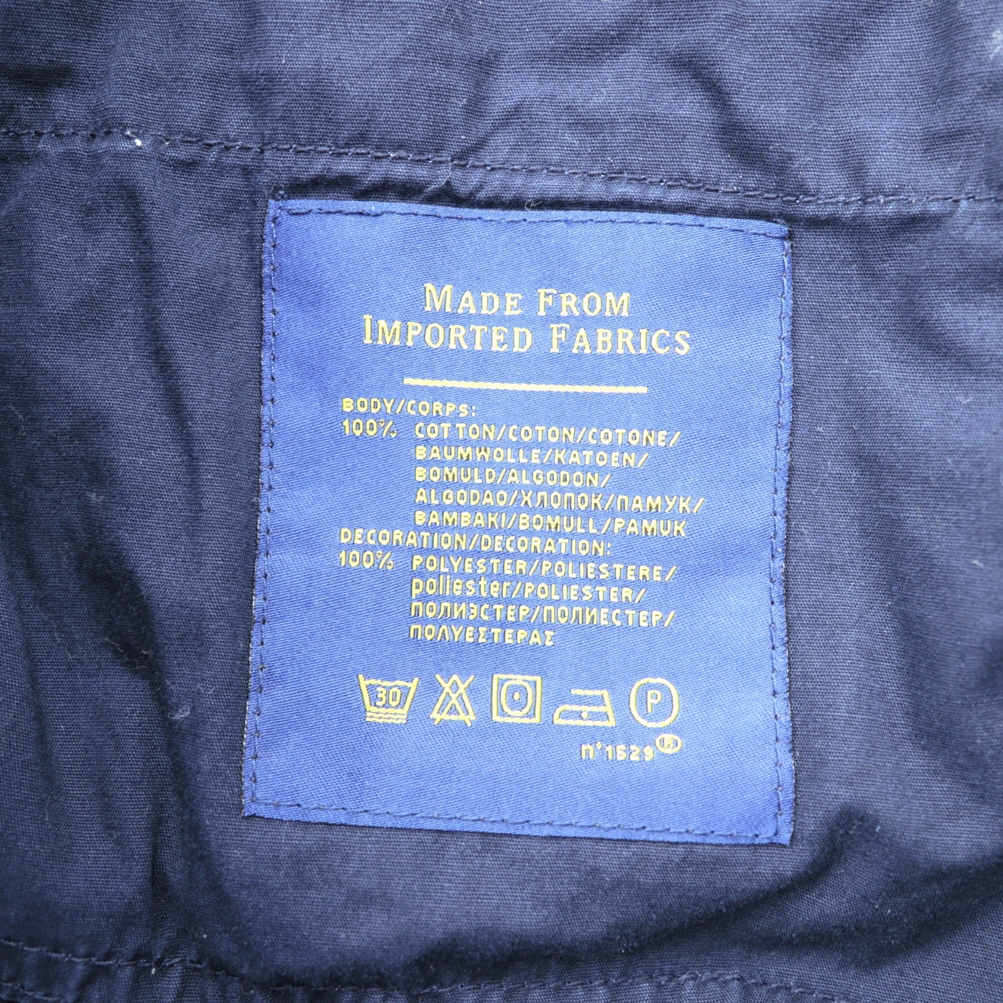 Polo Ralph Lauren Chino Work Pants L Navy All-over Pattern Flag Embroidery SLIM FIT
