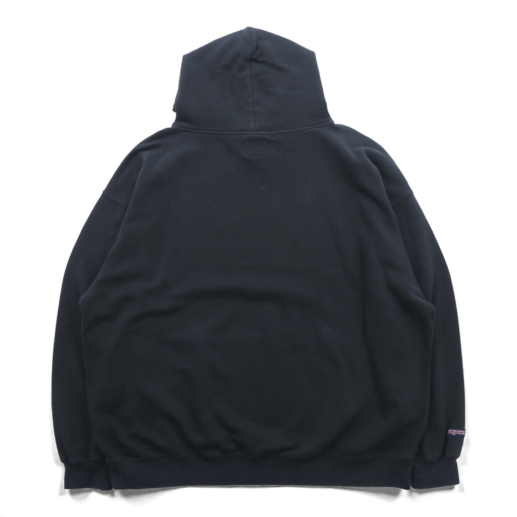 JANSPORT 90年代 ビッグサイズ カレッジプリント パーカー 2XL ブラック フロント カンガルーポケット ST. PETERSBURG