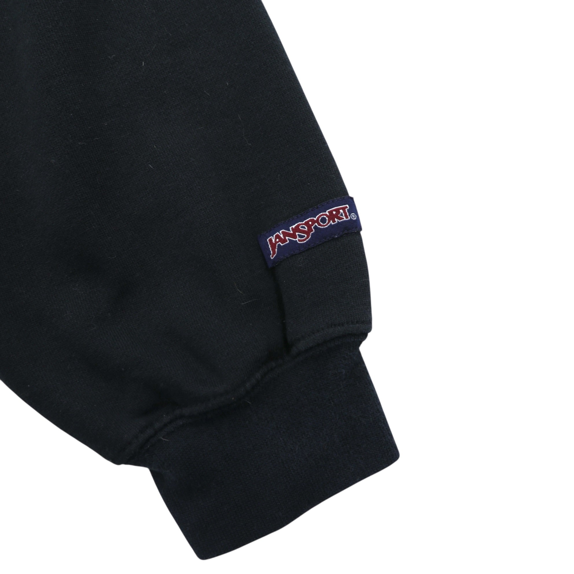 JANSPORT 90年代 ビッグサイズ カレッジプリント パーカー 2XL ブラック フロント カンガルーポケット ST. PETERSBURG